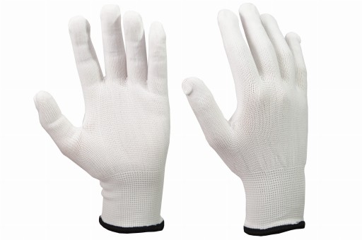 PLETENÉ pracovné rukavice, elastické, biele, 6/XS