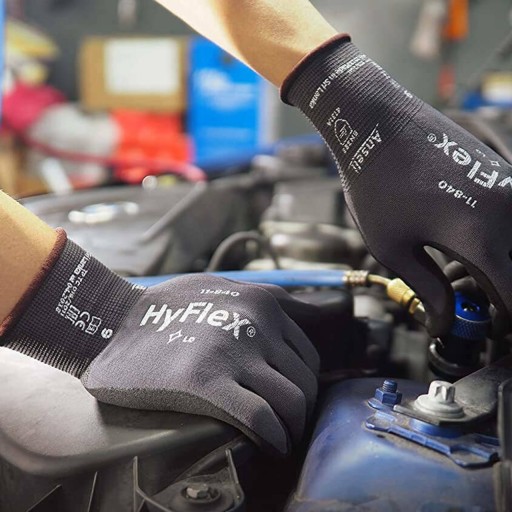 Bezšvové pracovné rukavice Precízne rukavice ANSELL HyFlex 11-840 veľkosť 8-M