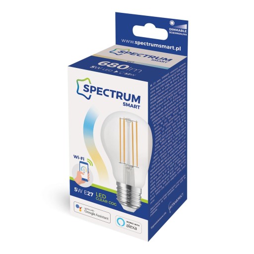 E27 5W COG CLEAR WiFi Tuya SMART LED žiarovka
