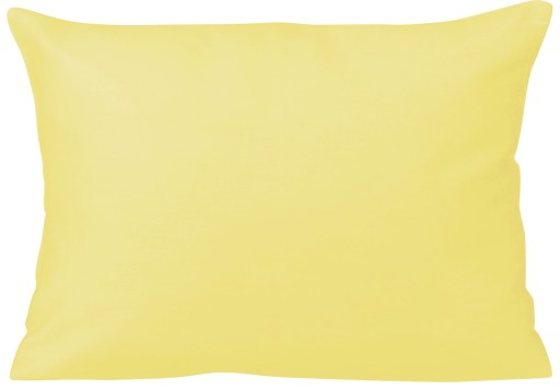 Žltá obliečka na vankúšik 50x60, hladký bavlnený satén, hladká, na spanie