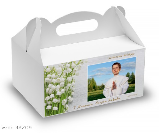 prijímacie koláčové boxy Sväté prijímanie +personalizácia s fotkou dieťaťa