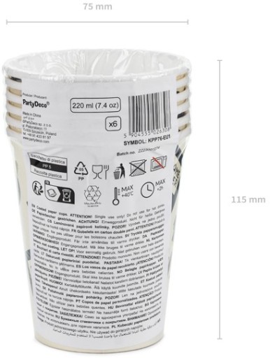 GAMER papierové poháre PRE HRÁČOV NA NARODENINY hranie 220 ml 6 ks