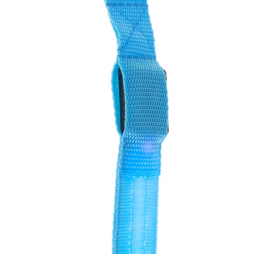 Svietiace vodítko pre psa s LED lampou 2,5x120cm modré