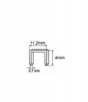 Vorel čalúnnické sponky 4mm 1000ks 72040