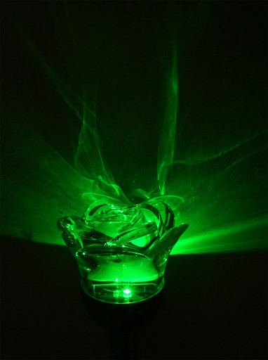 SOLÁRNA ZÁHRADNÁ LAMPA ROSE 2 LED RGB + biela