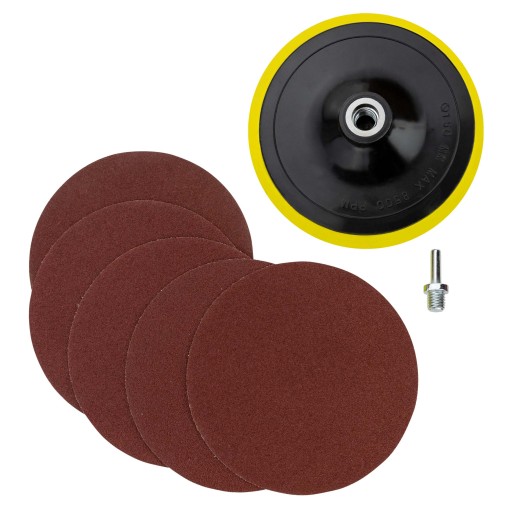 Kotúč na suchý zips + 5x brúsny kotúč 150mm p40