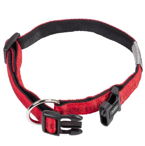 Pohodlný Soft Grip obojok pre psa červený XS-S