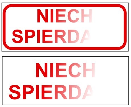 Pečiatka s nápisom „NECHAJTE FUCK“