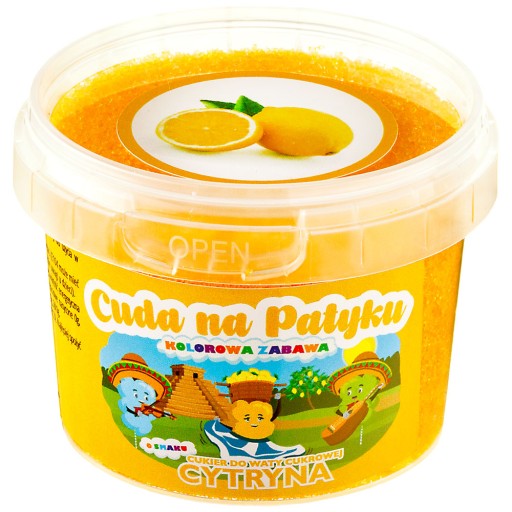 Cukrová vata farebný cukor do stroja s príchuťou CITRÓN Citrón 100g