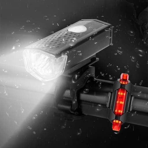 VÝKONNÉ SVETLÁ NA BICYKEL PREDNÉ ZADNÉ OSVETLENIE LED USB VODOtesné