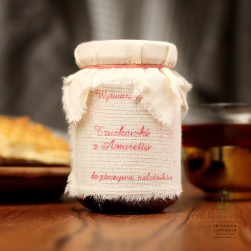 Jahodový džem s príchuťami a arómami Amaretto PREMIUM PRODUKT