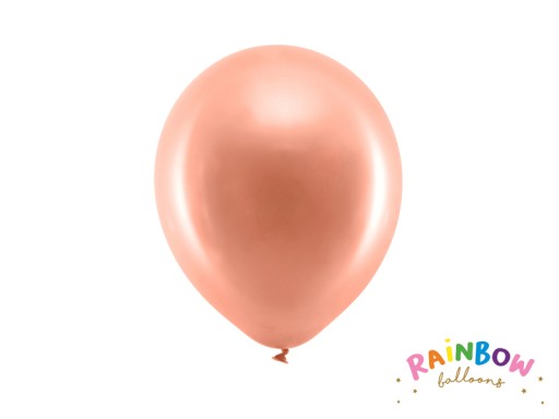 SILNÉ BALÓNY metalické 23cm 10ks ROSEGOLD