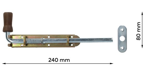 PRUHOVÁ garážová západka, úzka, 200 mm