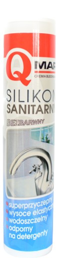 Qmar bezfarebný sanitárny silikón STOP MOLD 300ml