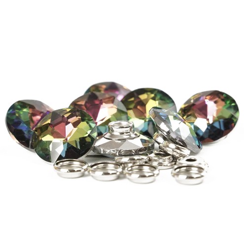 TLAČIDLO SKLENENÉ ČALÚNENIE TYPU NAP 25,0 MM RAINBOW