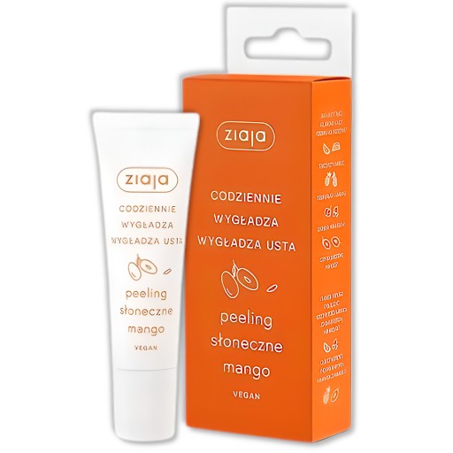 Solárny peeling Ziaja mango, vyhladzuje pery každý deň, 12 ml