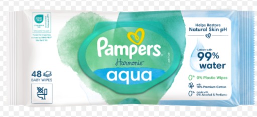 Pampers Harmonie Aqua vlhčené obrúsky 1 x 48 ks.