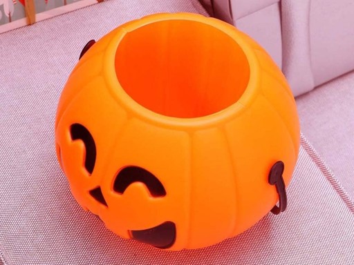 PUMPKIN vedierko Nádoba na cukríky, halloweenske sladkosti, 15x13 cm HAL-036