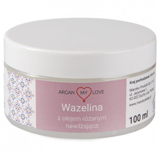 Prírodná vazelína s ružovým olejom 100 ml Maroko