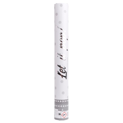 TRUBKOVÝ DELO STREĽBA BIELE KONFETTI 40 CM