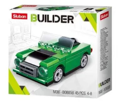 SLUBAN BLOCKS MINI AUTO KABRIOLET ZELENÁ