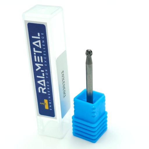 VHM fréza Dvojčinný rotačný pilník, gulička D3 x 38 x 3D mm - 60 HRC