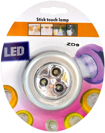 3x LED SAMOLEPIACA DOTYKOVÁ LAMPA NA BATÉRIU