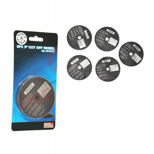 5 ks kotúčov na rezanie kovu 75 mm x 10 mm ACW-001