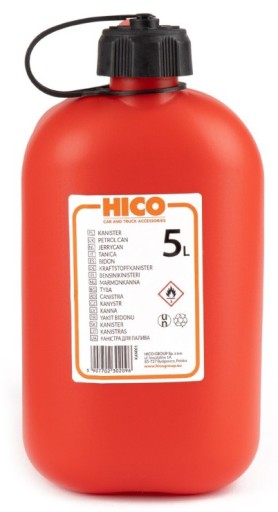 Kanister na benzín, certifikované palivo, 5 litrov