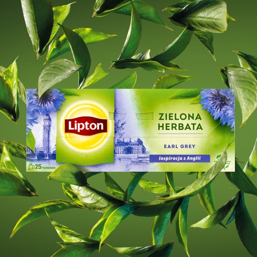 Lipton EARL GREY expresný zelený čaj 25 sáčkov 40g