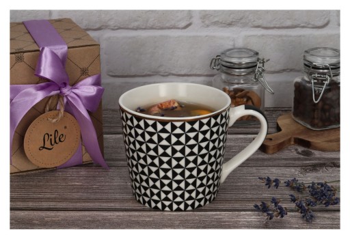 Veľký porcelánový hrnček na kávu, vianočný darčekový box pre dievča