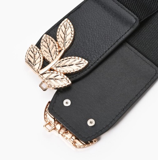 PÁS DÁMSKY ELASTICKÝ ČIERNY GUMOVÝ PÁS, ŠIROKÝ PÁS