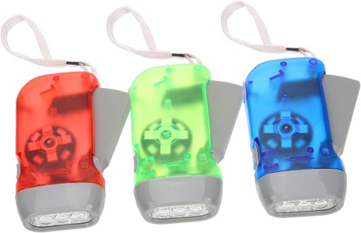 DYNAMO LED 3xLED VRECKÁ TURISTICKÁ KINETICKÁ LAMPA