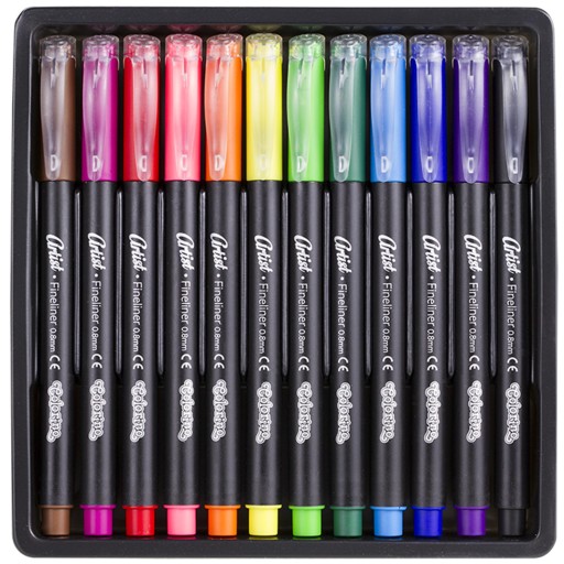 12-FAREBNÁ SÚPRAVA SÚPRAVA PISOVAČA ARTIST COLORINO 0,8mm