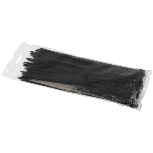 Sťahovacie pásky 4,6x250mm Čierna 100 ks