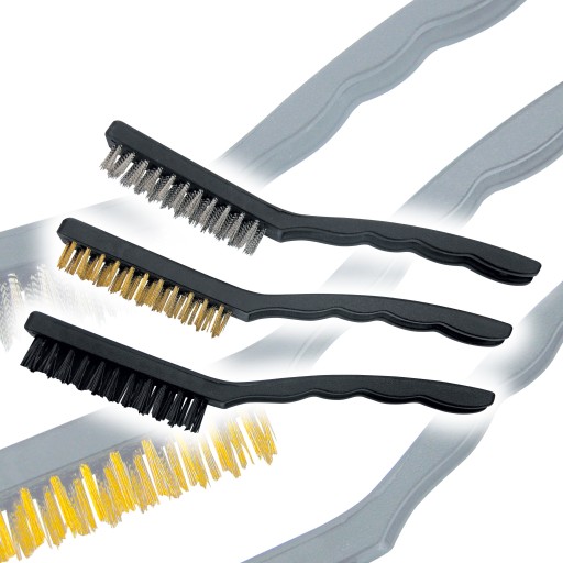 Univerzálne kefy 180mm oceľ, meď, nylon 3 kusy MEGA (32018)