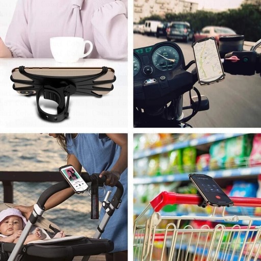 SILNÝ DRŽIAK NA BICYKEL NA TELEFÓN, RIADKA BICYKLA, SILIKÓNOVÝ, NASTAVITEĽNÝ