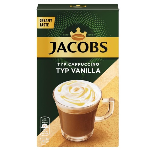 Jacobs Cappuccino Vanilková instantná káva 8 ks