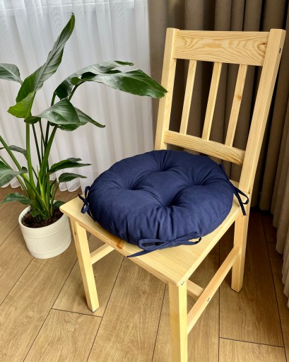 Podsedák na stoličku taburetka 35cm NAVY BLUE CIRCLE