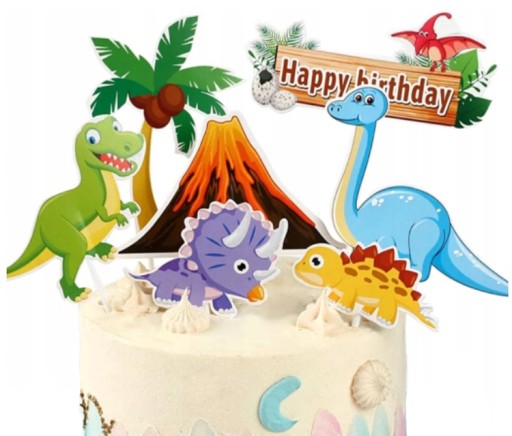 Farebné narodeninové DINOSAURS papierové taniere DINO PARTY narodeniny 6 ks
