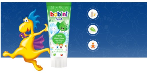 BOBINI Ovocná zubná pasta pre deti 6+ 75ml