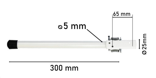 Podpera garážovej brány, pätka, 30 cm