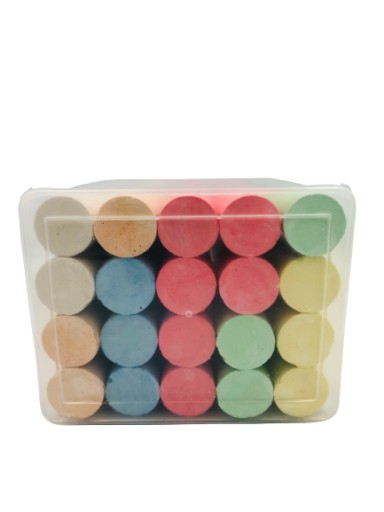 KRÚHLA FAREBNÁ KRIEDA VO VEDRE, BEZ PRACHU, 20 farieb