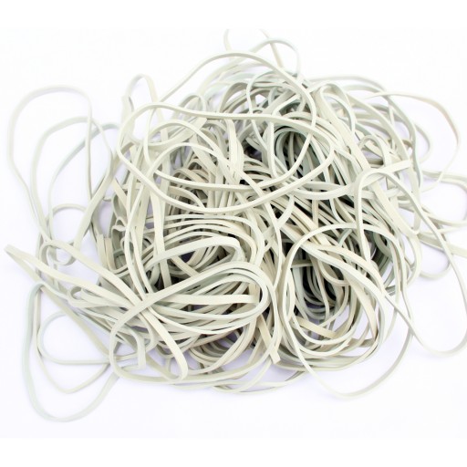 PRECISION Gumy LARGE HRUBÉ ŠIROKÉ 80 mm x 3 mm SILNÁ BIELA 1 KG
