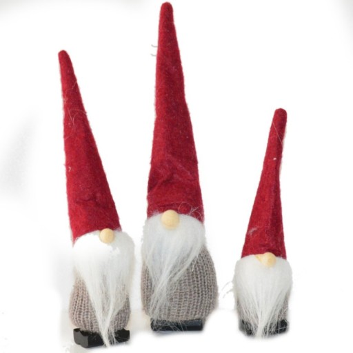 Súprava vysokých klobúkov Trpaslík Santa Claus 3 ks