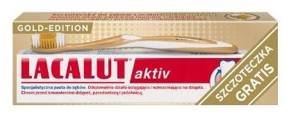 Zubná pasta Lacalut Aktiv + zubná kefka Lacalut GOLD