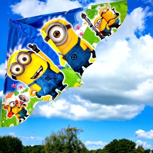 VEĽKÝ KITE PRE DETI MINIONS 120x60 CM XXL MINIONS GRU DRU + LINE