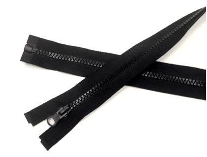 Kocka zips, zips, oddeľovacia, kocka, čierna, dĺžka 60 cm