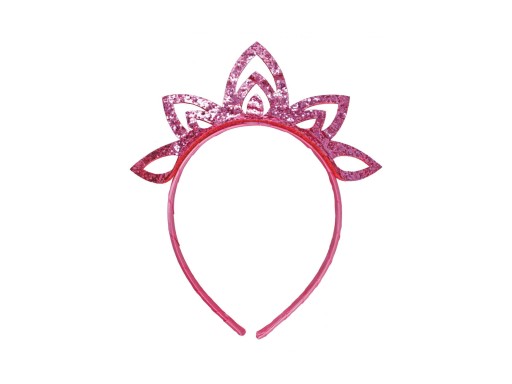 Ružová čelenka s diadémom Queen Birthday