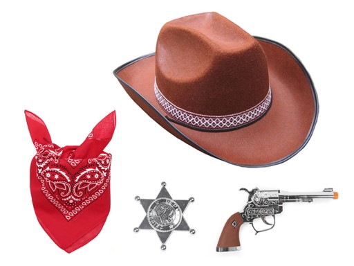 SHERIFF'S COWBOY STAR, DIVOKÝ ZÁPAD, STRIEBORNÁ